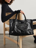 Le City medium textured-leather tote